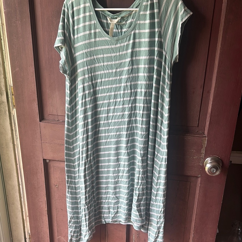 Matilda Jane Green and White Raglan Midi Sundress